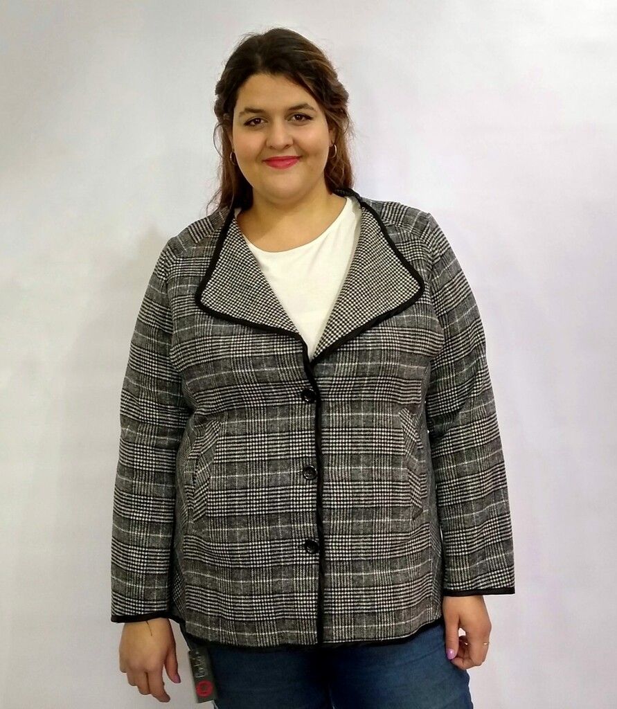 Saco escoses lana con vivo negro