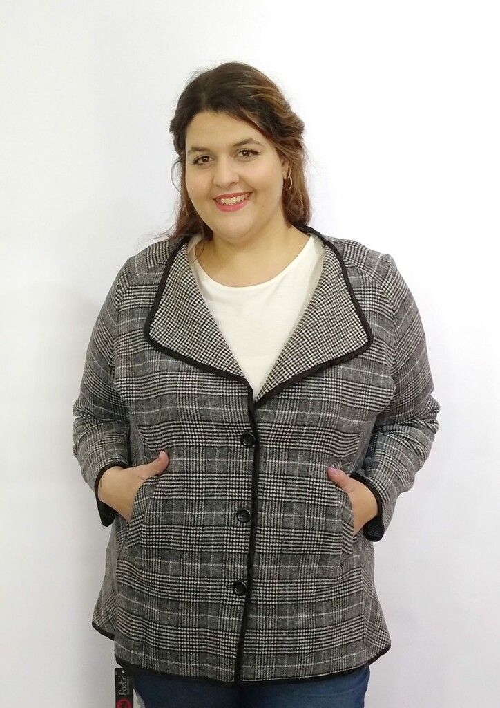 Saco escoses lana con vivo negro - Imagen 2