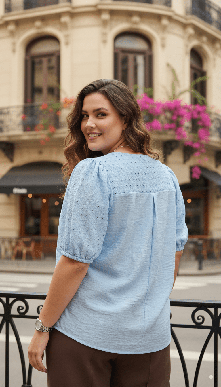 Galia  Camisa Broderie - Imagen 2