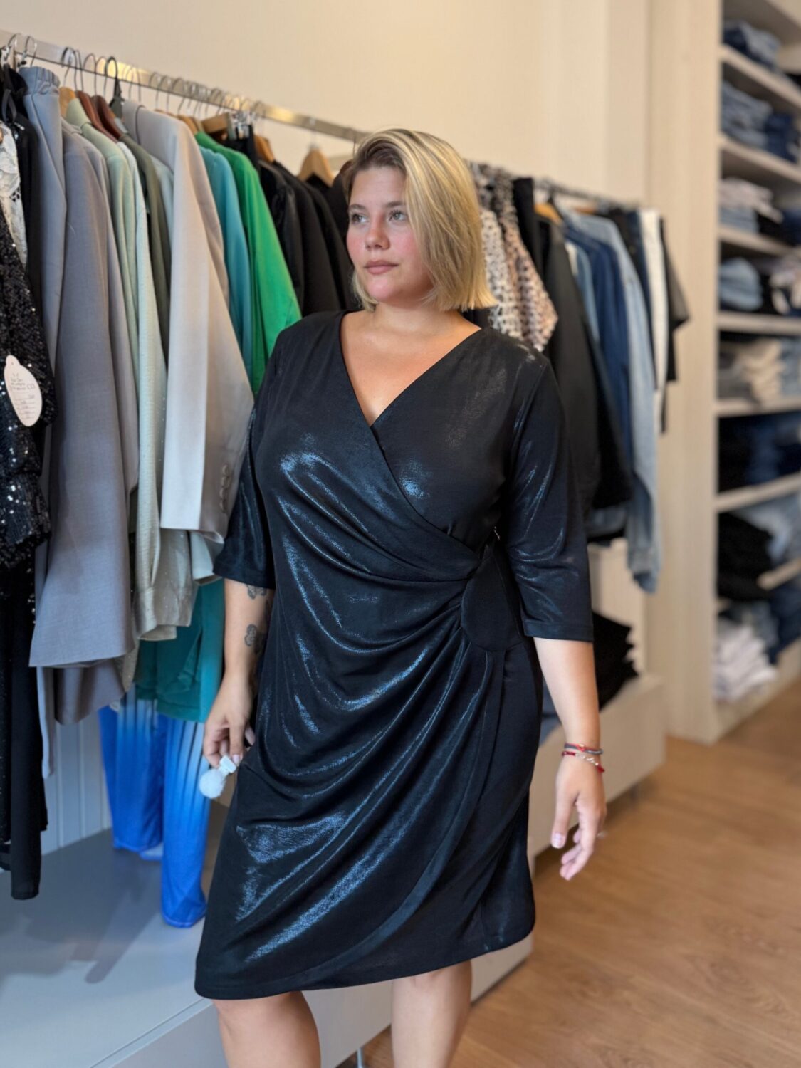 Gina Vestido Lamé. - Imagen 6