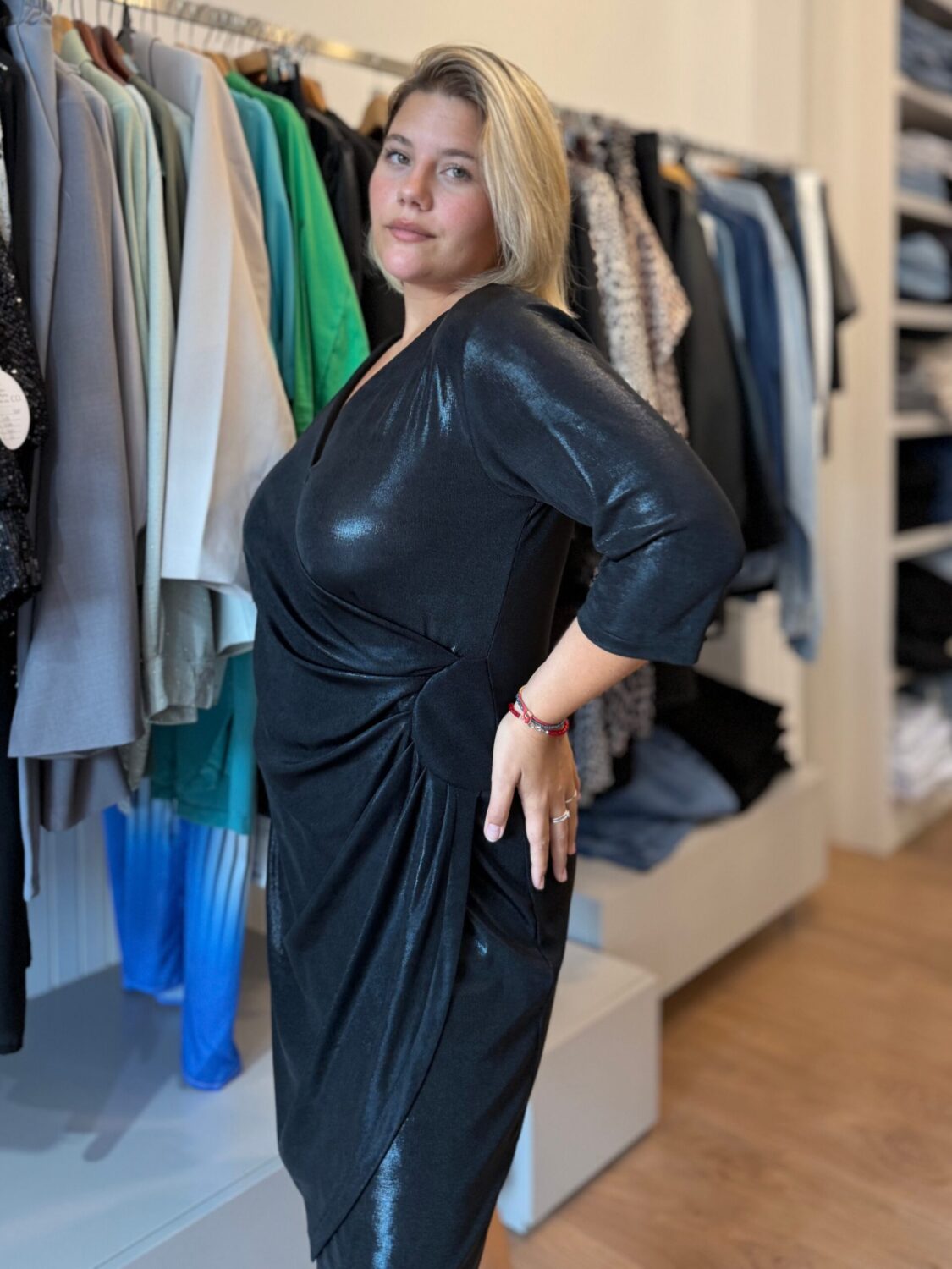 Gina Vestido Lamé. - Imagen 8