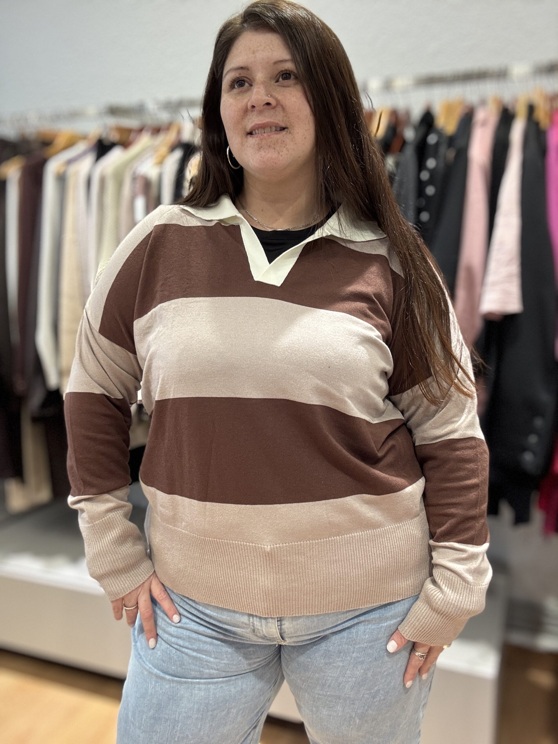Polo Rayado Sweater